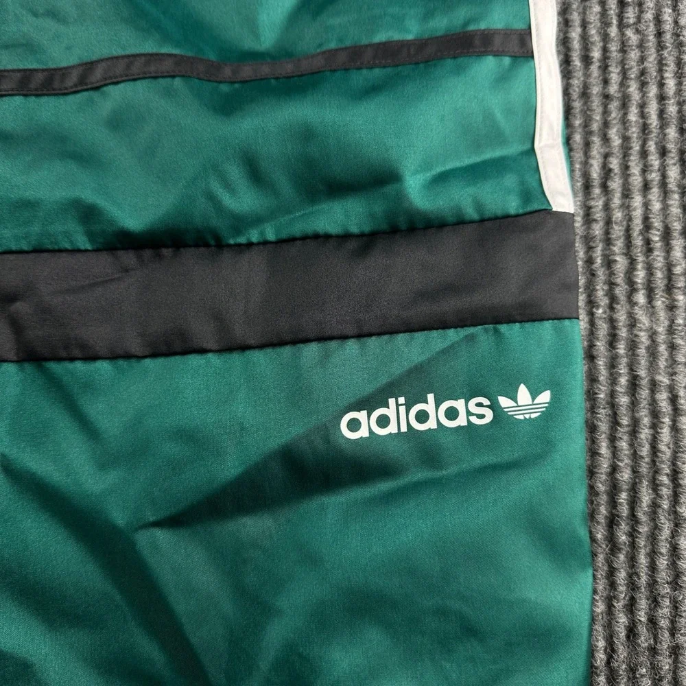 Adidas Originals Mens Green 3-Stripe Wind Track Pants CV4606 Emerald Green L